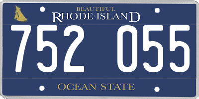 RI license plate 752055