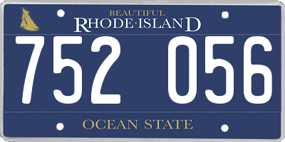 RI license plate 752056