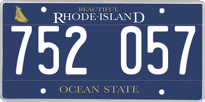 RI license plate 752057