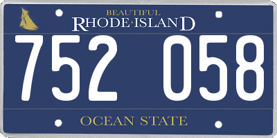 RI license plate 752058