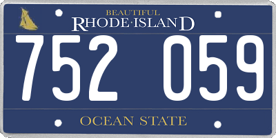 RI license plate 752059
