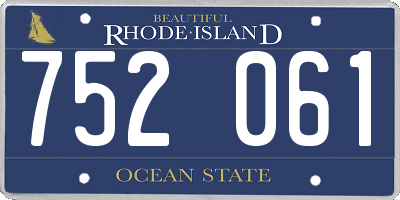 RI license plate 752061