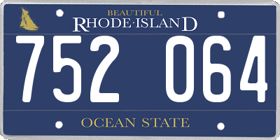 RI license plate 752064