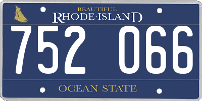 RI license plate 752066