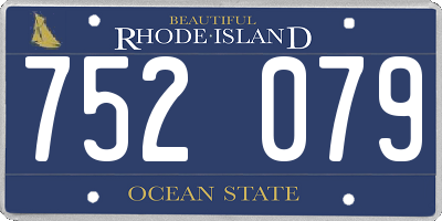 RI license plate 752079