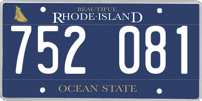 RI license plate 752081