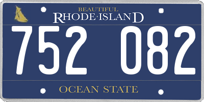 RI license plate 752082