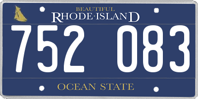 RI license plate 752083