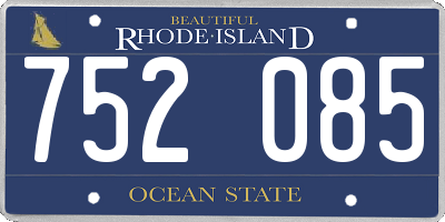 RI license plate 752085