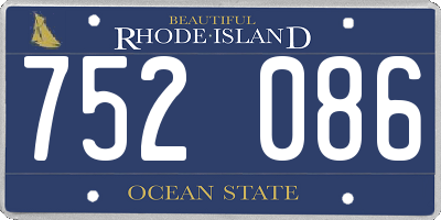 RI license plate 752086
