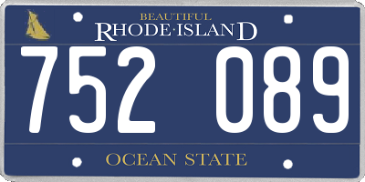 RI license plate 752089