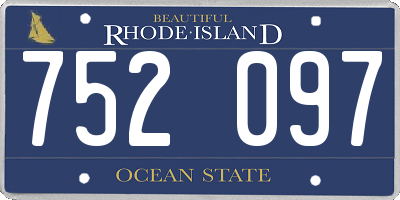 RI license plate 752097