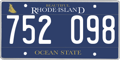 RI license plate 752098