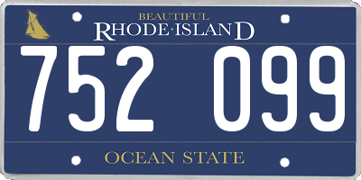 RI license plate 752099