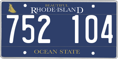 RI license plate 752104