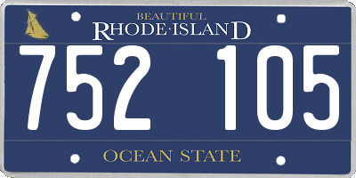 RI license plate 752105