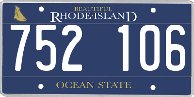 RI license plate 752106