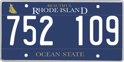 RI license plate 752109