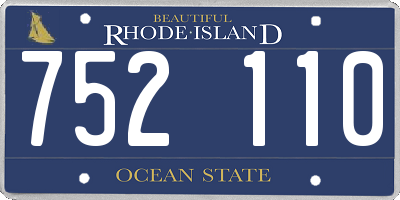 RI license plate 752110
