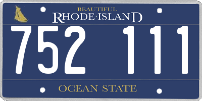 RI license plate 752111