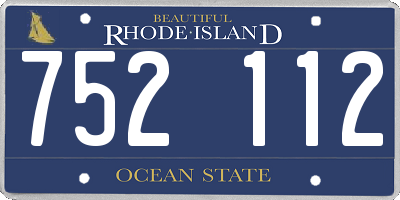 RI license plate 752112