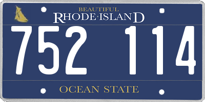 RI license plate 752114