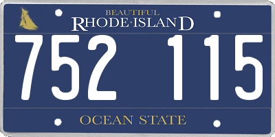 RI license plate 752115