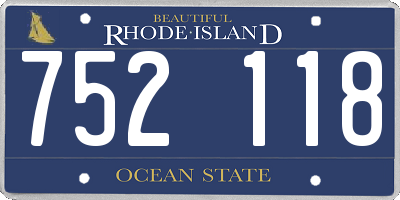 RI license plate 752118