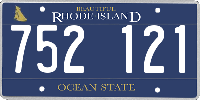 RI license plate 752121