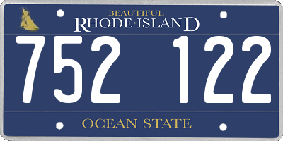 RI license plate 752122