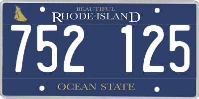 RI license plate 752125