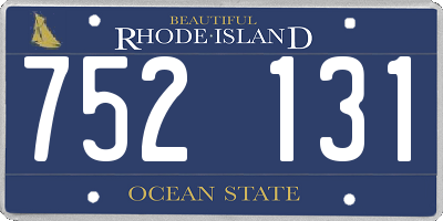 RI license plate 752131