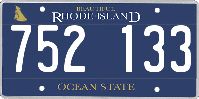 RI license plate 752133