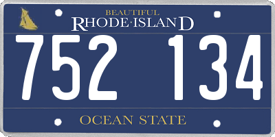 RI license plate 752134