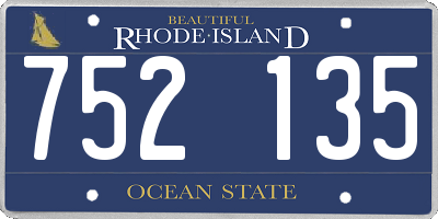RI license plate 752135