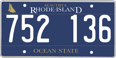 RI license plate 752136