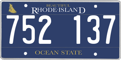 RI license plate 752137