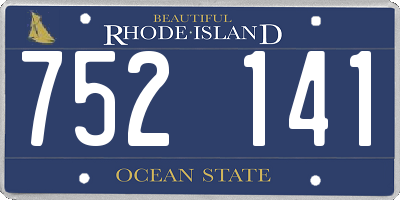 RI license plate 752141