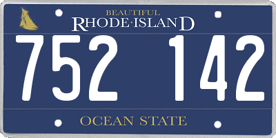 RI license plate 752142