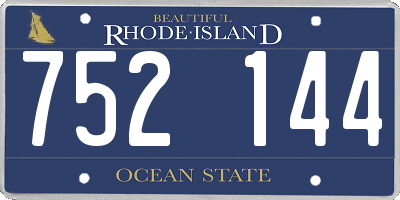 RI license plate 752144