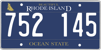 RI license plate 752145