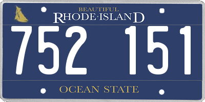 RI license plate 752151