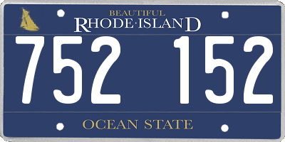 RI license plate 752152