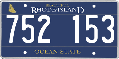 RI license plate 752153