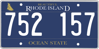 RI license plate 752157