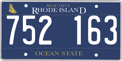 RI license plate 752163