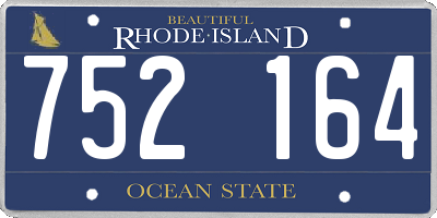 RI license plate 752164