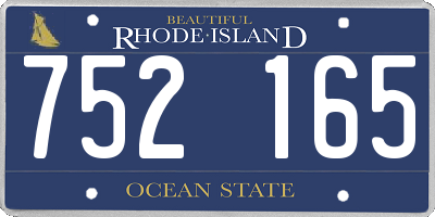 RI license plate 752165