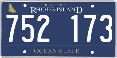 RI license plate 752173