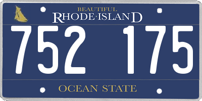 RI license plate 752175